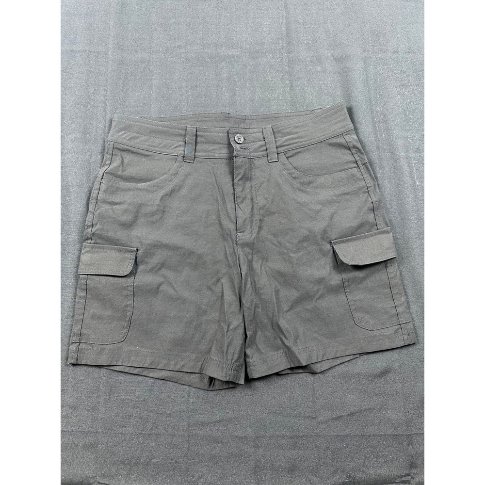 Eddie Bauer Womens Cargo Shorts Size 6 Gray Hiking Outdoor Casual Utility 5 In